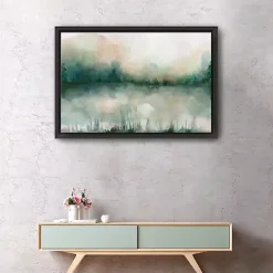 Abstract Foggy Marsh Framed Wall Art