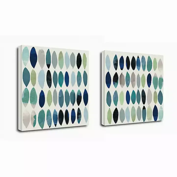 Abstract Leaf Giclee Canvas Art Prints, Set of 2