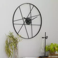 Abstract Open Frame Web Wall Clock, 24 in.