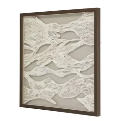 Abstract Rice Paper Framed Wall Plaque