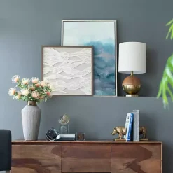 Abstract Rice Paper Framed Wall Plaque