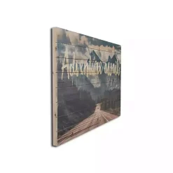 Adventure Awaits Wood Art Print