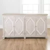 Alana Whitewashed 4-Door Cabinet