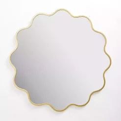 Alexandria Gold Scalloped Wall Mirror