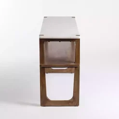 Allen Wood and Marble Console Table