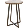 Allie Natural Wood and Metal Accent Table
