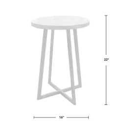 Allie Natural Wood and Metal Accent Table