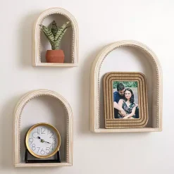 Amalie Beaded Arch Shelves, Set of 3