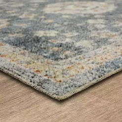 Amanda Anthracite Washable Area Rug, 9x6