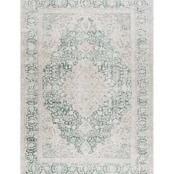Amelie Green Traditional Washable Area Rug, 7x10