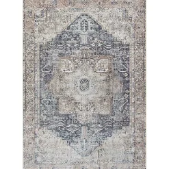 Amelie Navy Blue Classic Washable Area Rug, 6x9