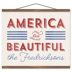 America the Beautiful Personalized Hanging Canvas