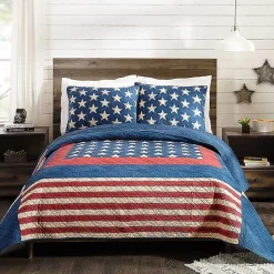 Americana Patch 3-pc. Full/Queen Quilt Set