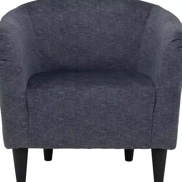 Anthracite Blue Aston Barrel Accent Chair