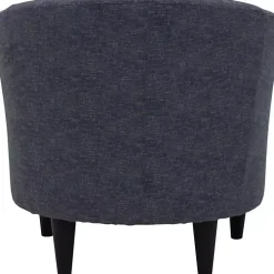 Anthracite Blue Aston Barrel Accent Chair