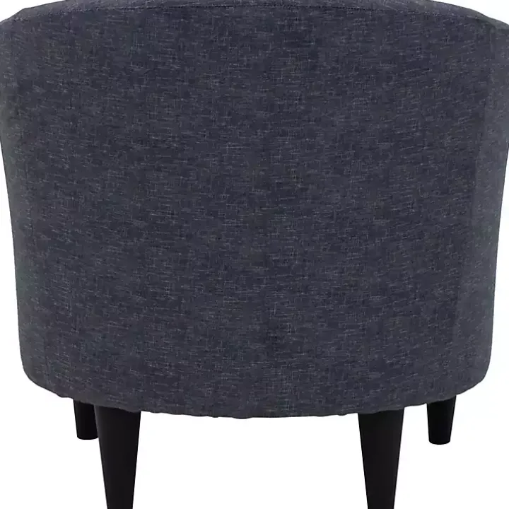 Anthracite Blue Aston Barrel Accent Chair