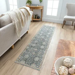 Anthracite Granary Floral Runner, 2x10