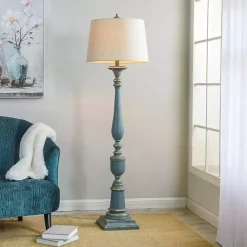 Antique Blue Bourgault Floor Lamp