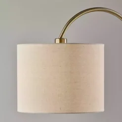 Antique Brass Arched Adjustable Table Lamp