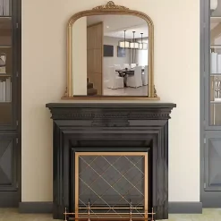 Antique Brass Ornate Filigree Mirror