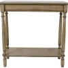 Antique Brown Rectangular Console Table