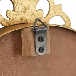 Antique Gold Metal Scroll Wall Clock