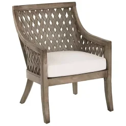 Antique Gray Preston Woven Accent Chair