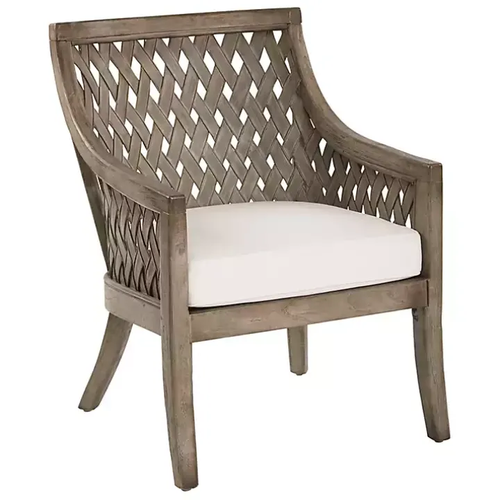 Antique Gray Preston Woven Accent Chair