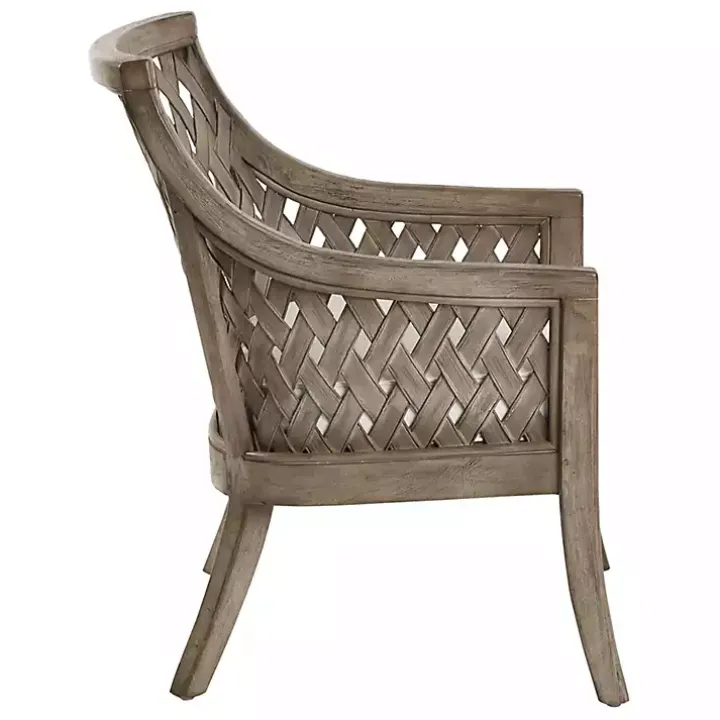 Antique Gray Preston Woven Accent Chair