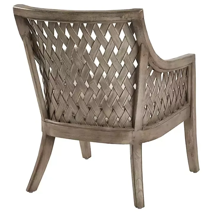 Antique Gray Preston Woven Accent Chair