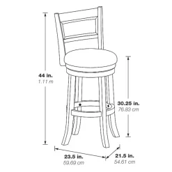 Antique Gray Upholstered Swivel Bar Stool