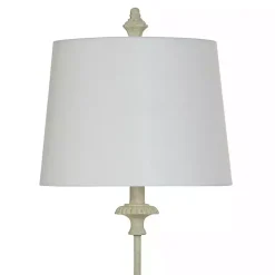 Antique Ivory Cast Buffet Lamp