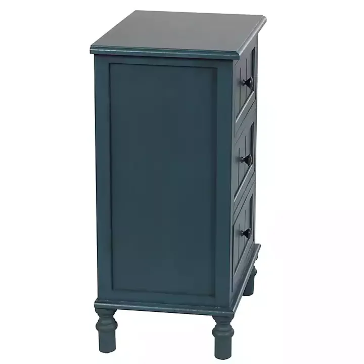 Antique Navy 3-Drawer Winnie Accent Table
