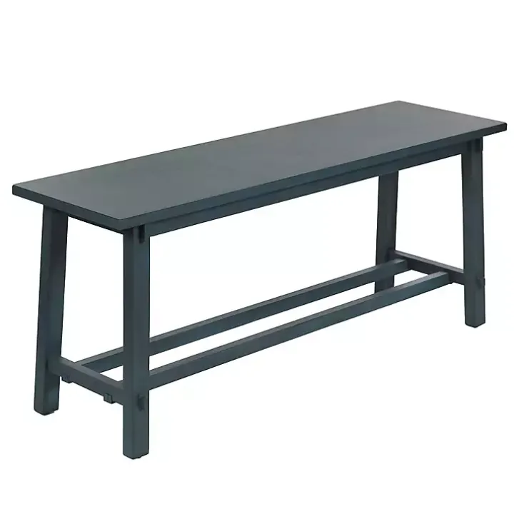 Antique Navy Wood Noah Bench