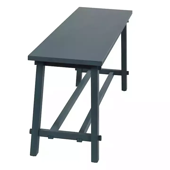 Antique Navy Wood Noah Bench