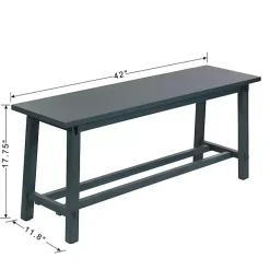 Antique Navy Wood Noah Bench