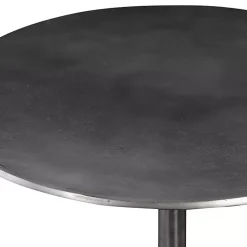 Antique Nickel Round Tripod Accent Table