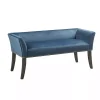 Antique Sapphire Low Back Upholstered Bench