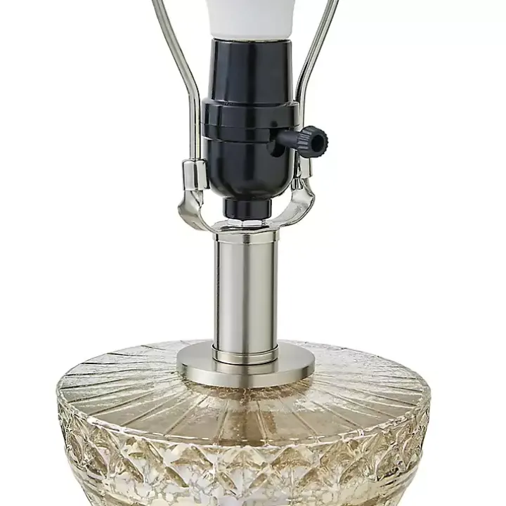Antique Silver Textured Glass Luxuria Table Lamp