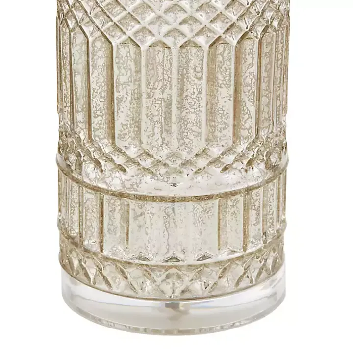 Antique Silver Textured Glass Luxuria Table Lamp