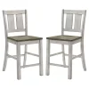 Antique White & Ash Brown 2-pc. Counter Stool Set
