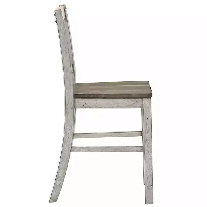 Antique White & Ash Brown 2-pc. Counter Stool Set