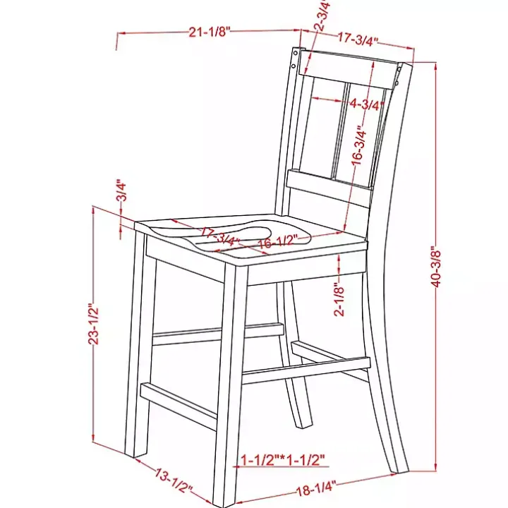 Antique White & Ash Brown 2-pc. Counter Stool Set