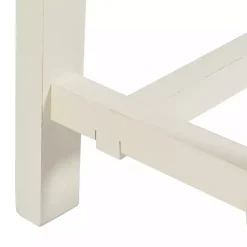 Antique White Wood Noah Bench