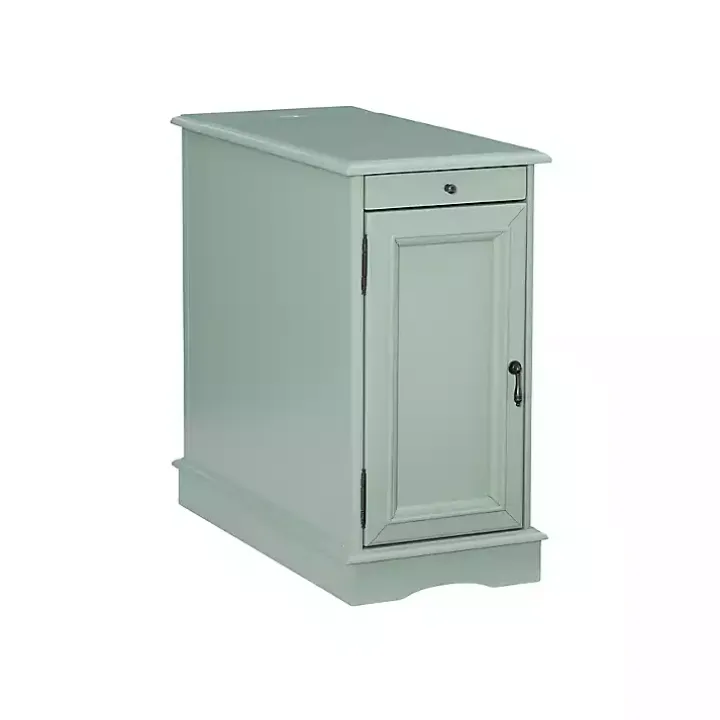 Aqua Accent Table with Charging Station