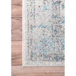 Aqua Rio Vintage Area Rug, 4x6