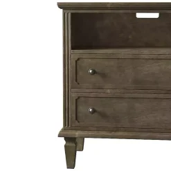 Ash Brown 2-Drawer Wood Nightstand
