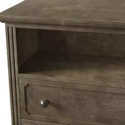 Ash Brown 2-Drawer Wood Nightstand