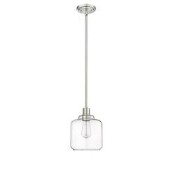 Asheville Silver Glass Globe Pendant Light