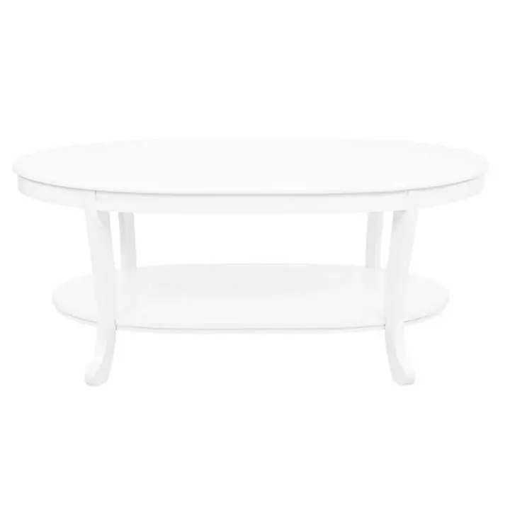 Aubert White Wood Coffee Table